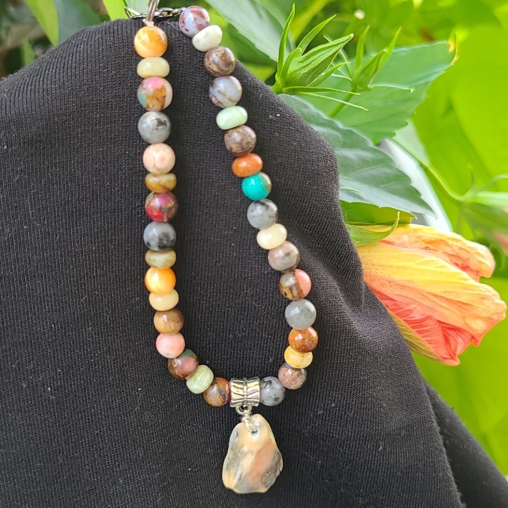 Boho beachy beaded bracelet.